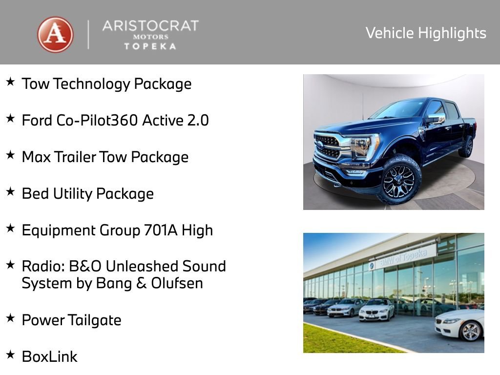 Used 2022 Ford F150 Platinum w/ Equipment Group 701A High image 2