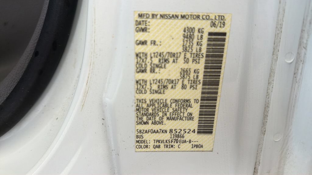 Used 2019 Nissan NV 3500 SL RWD image 19