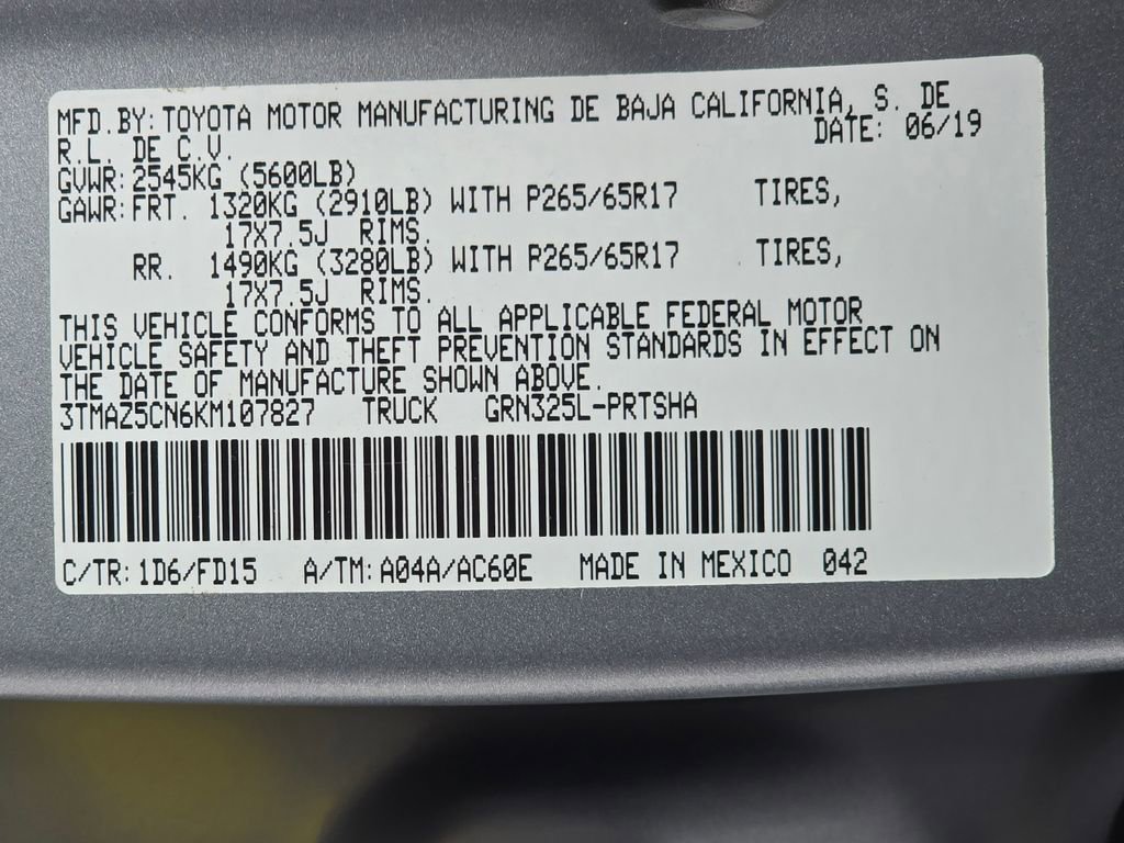 Used 2019 Toyota Tacoma TRD Sport w/ Technology Package image 28