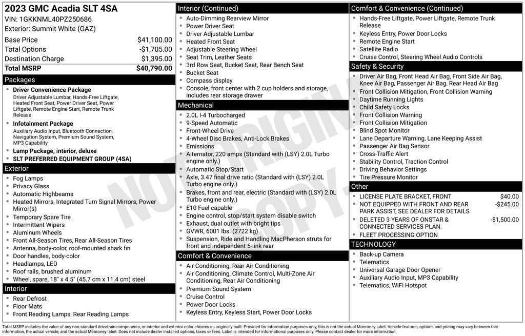 Used 2023 GMC Acadia SLT FWD image 10