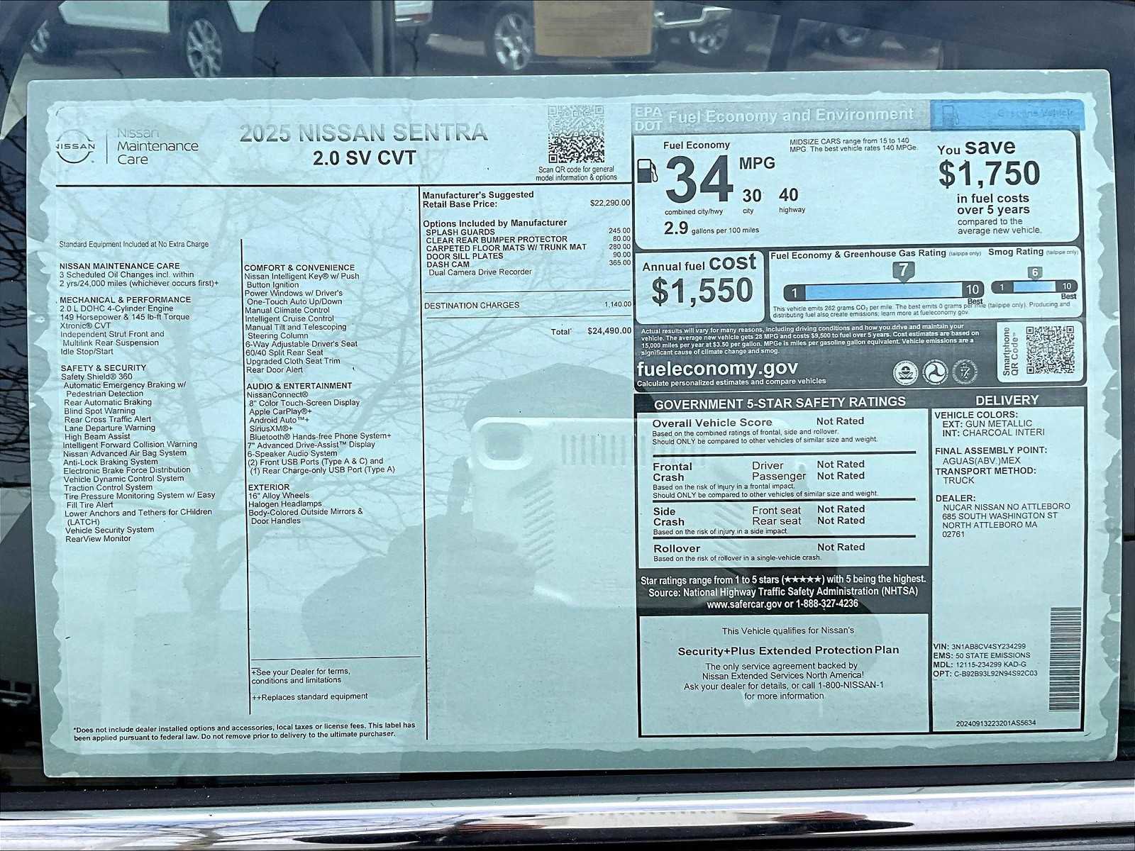 New 2025 Nissan Sentra SV image 18