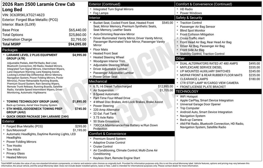 New 2026 RAM 2500 Laramie AWD/4WD image 6