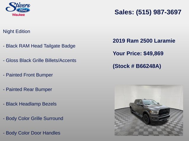 Used 2019 RAM 2500 Laramie w/ Night Edition AWD/4WD image 32