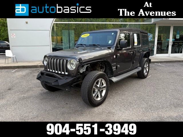 Used 2018 Jeep Wrangler Unlimited Sahara w/ LED Lighting Group AWD/4WD image 1