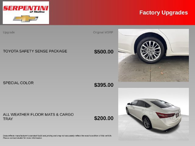 Used 2016 Toyota Avalon Limited w/ Toyota Safety Sense Package FWD image 5