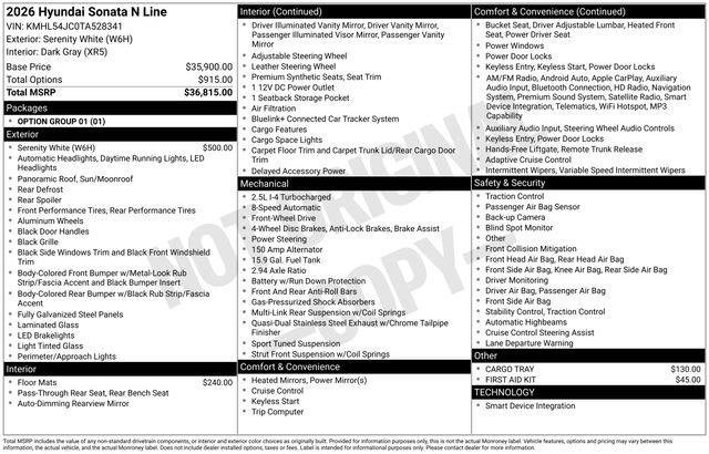 New 2026 Hyundai Sonata N Line image 4