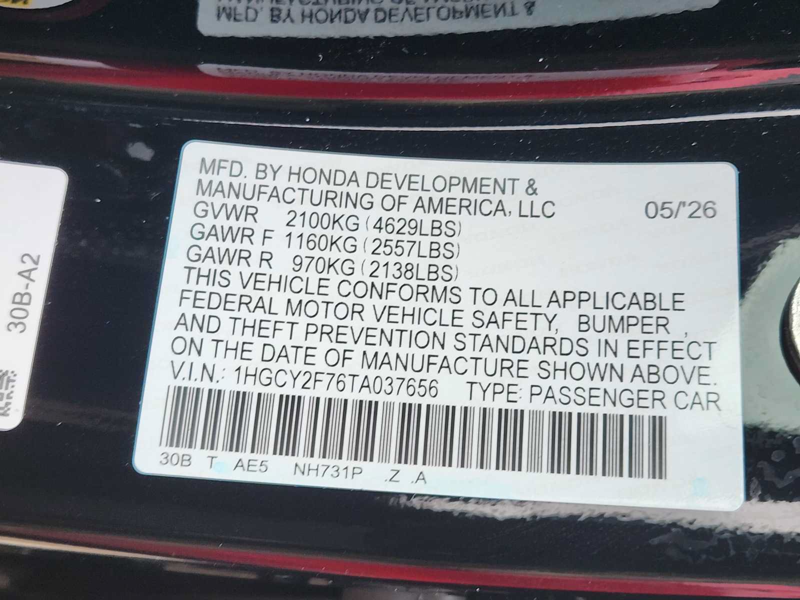 Certified 2026 Honda Accord Sport image 32