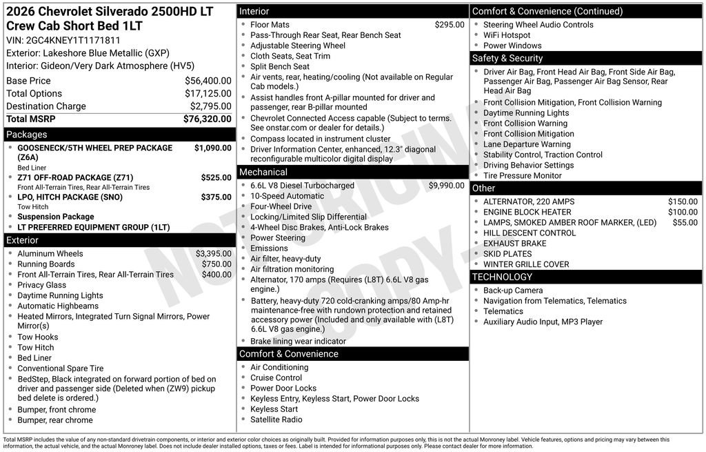 New 2026 Chevrolet Silverado 2500 LT AWD/4WD image 32