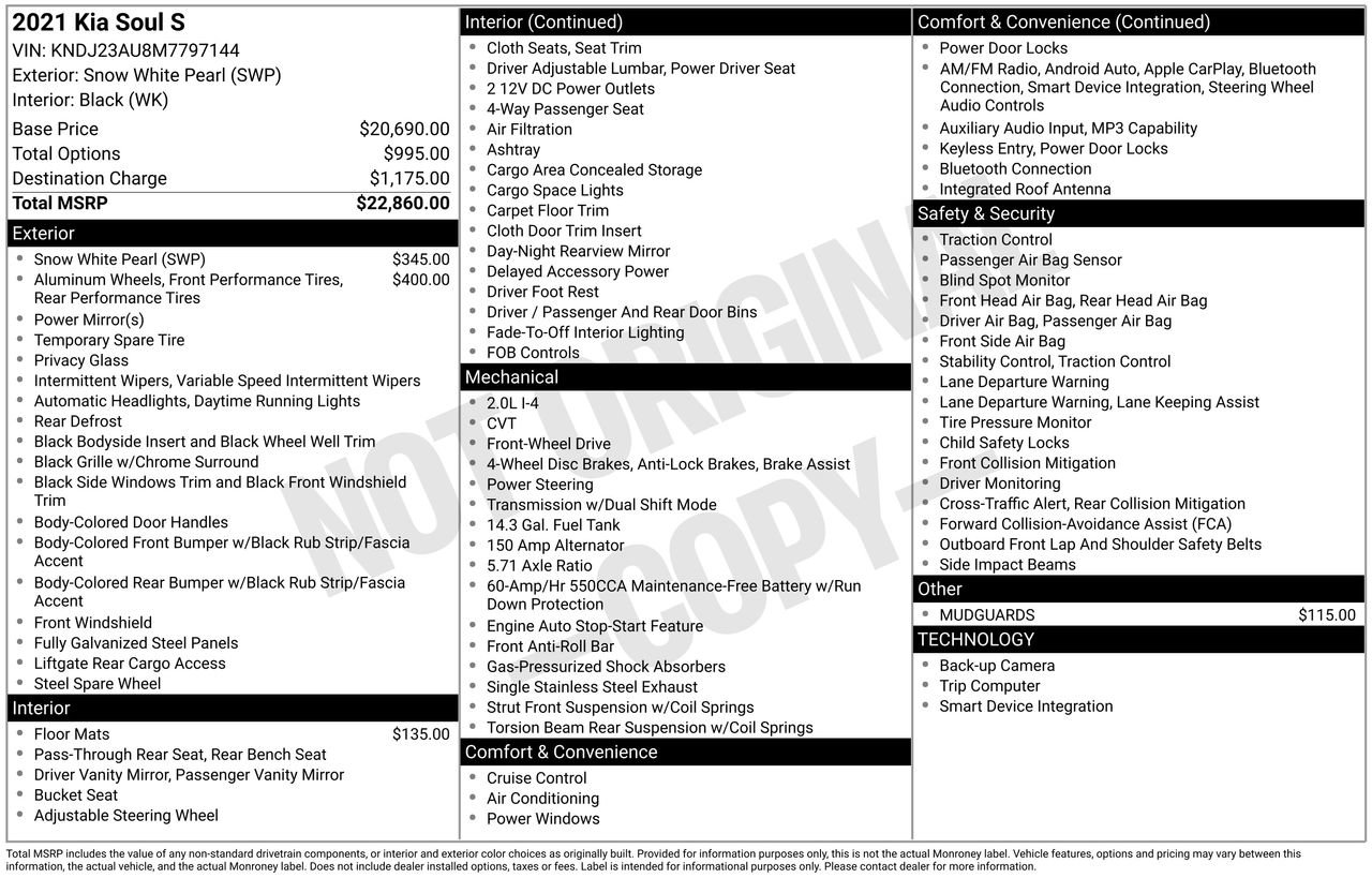 Used 2021 Kia Soul S FWD image 38