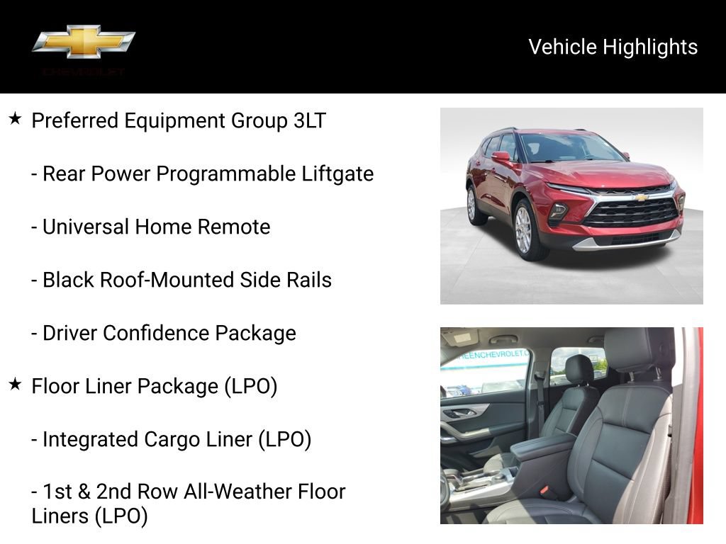 Certified 2023 Chevrolet Blazer LT w/ LPO, Floor Liner Package AWD/4WD image 20