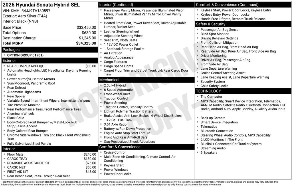 New 2026 Hyundai Sonata SEL FWD image 4