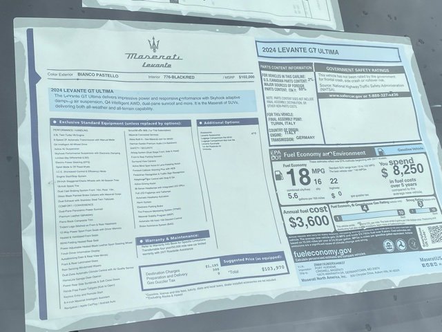 New 2024 Maserati Levante GT Ultima image 48