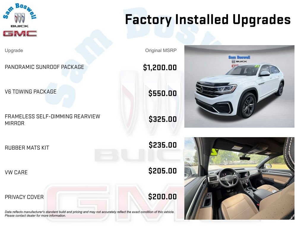 Used 2021 Volkswagen Atlas Cross Sport SE w/ Panoramic Sunroof Package FWD image 3