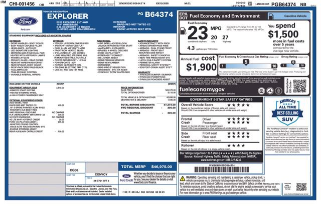 Used 2023 Ford Explorer XLT w/ Equipment Group 202A AWD/4WD image 39
