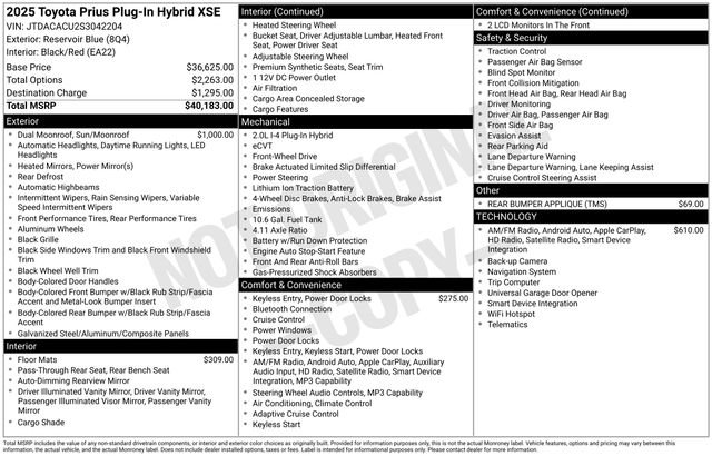 Used 2025 Toyota Prius Plug-In Hybrid FWD image 35