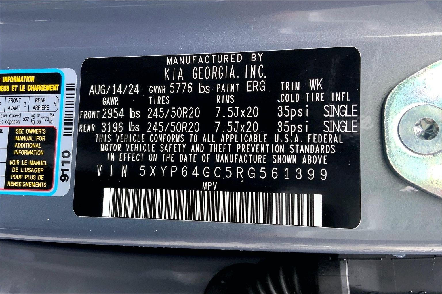 Used 2024 Kia Telluride S w/ S Sunroof Package FWD image 34