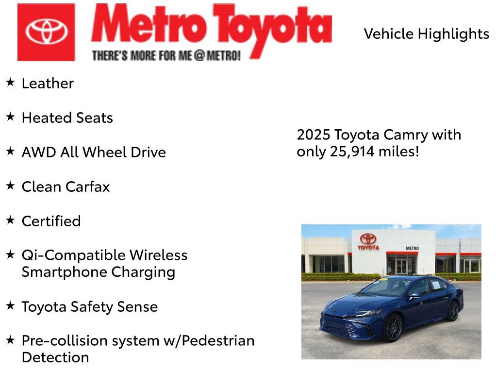 Certified 2025 Toyota Camry XSE AWD/4WD image 9