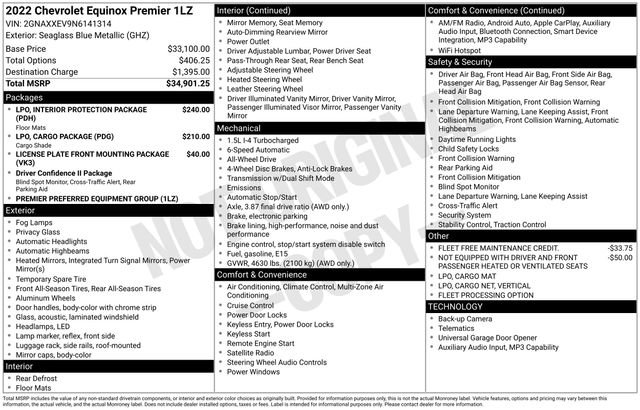 Used 2022 Chevrolet Equinox Premier AWD/4WD image 47