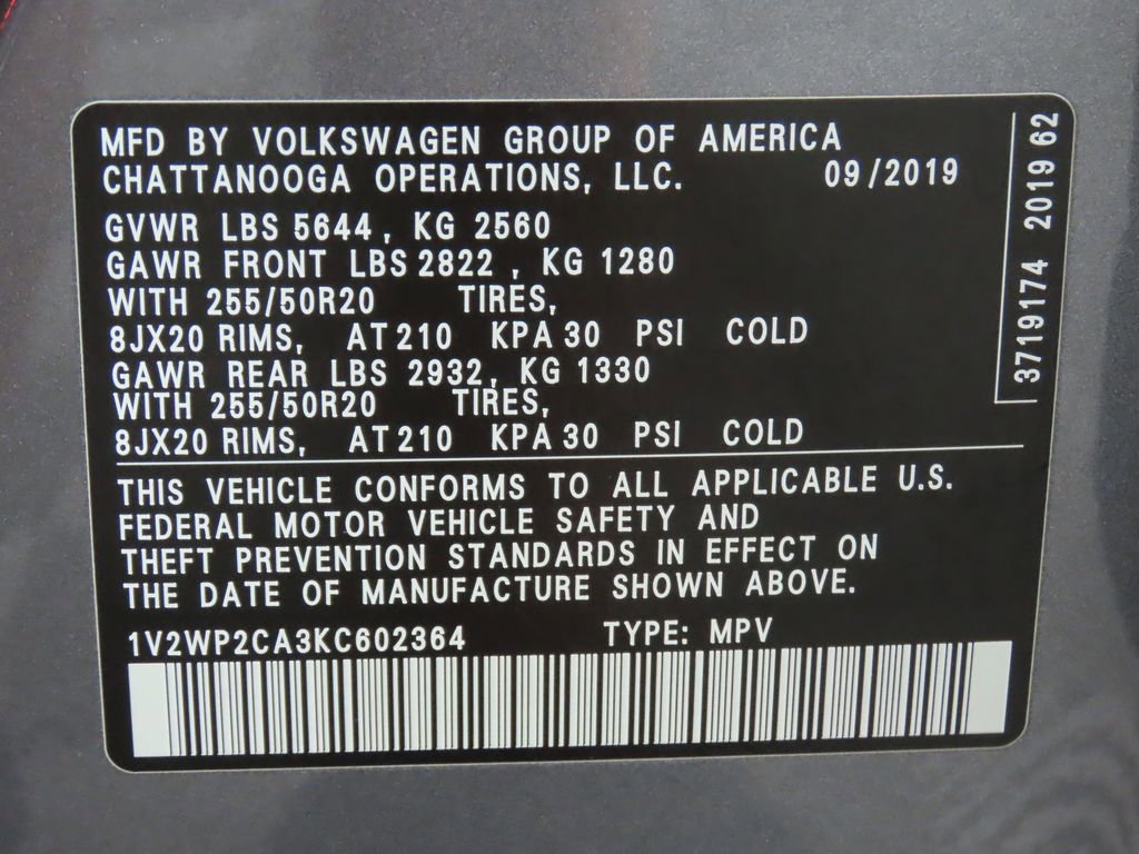 Used 2019 Volkswagen Atlas SE w/ Panoramic Sunroof Package image 37