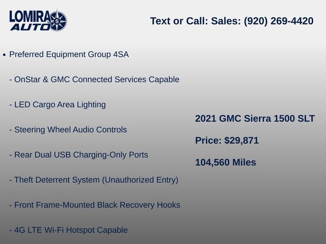 Used 2021 GMC Sierra 1500 SLT w/ SLT Convenience Package AWD/4WD image 9