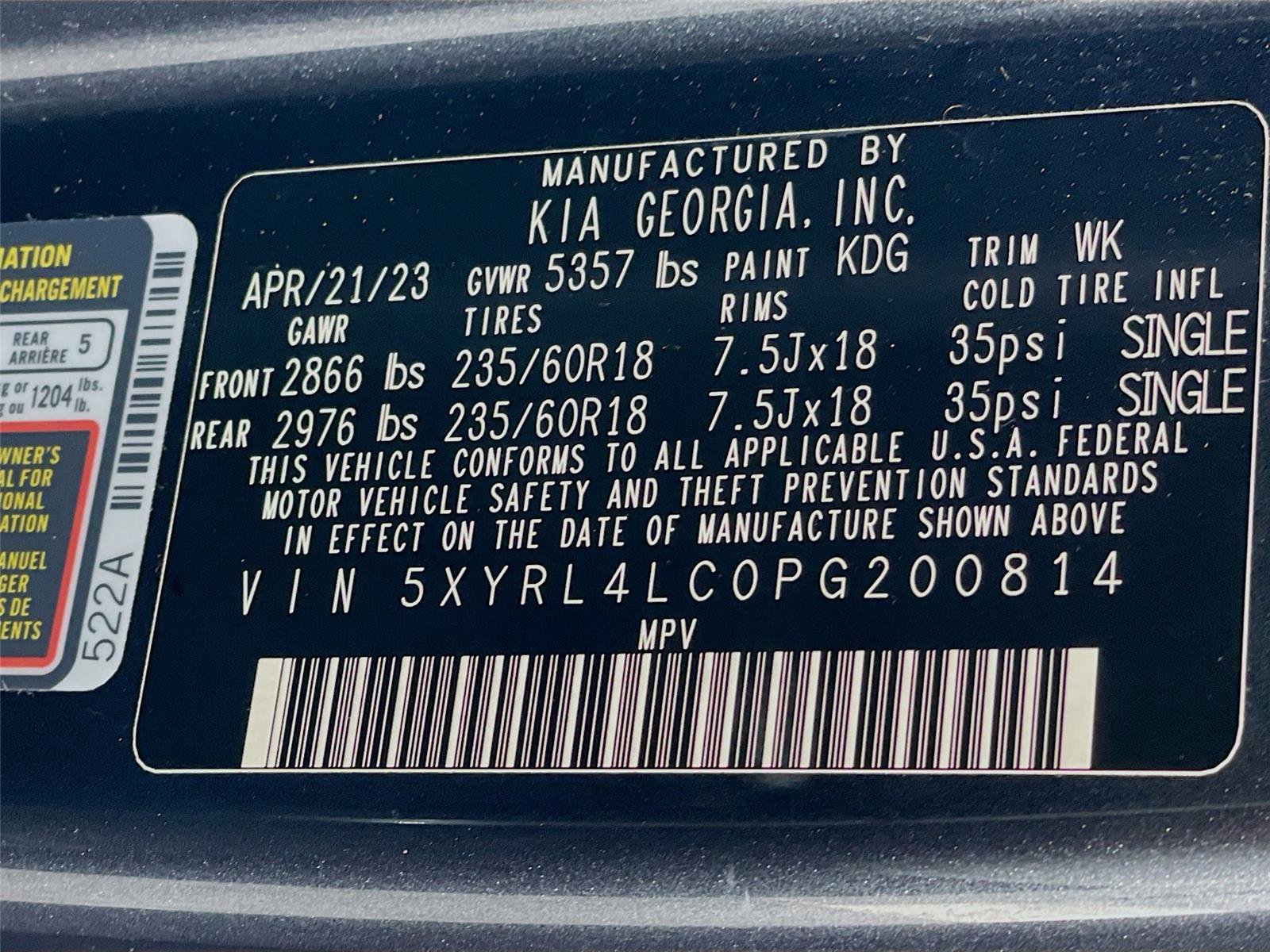 Used 2023 Kia Sorento S w/ Panoramic Sunroof Package image 38