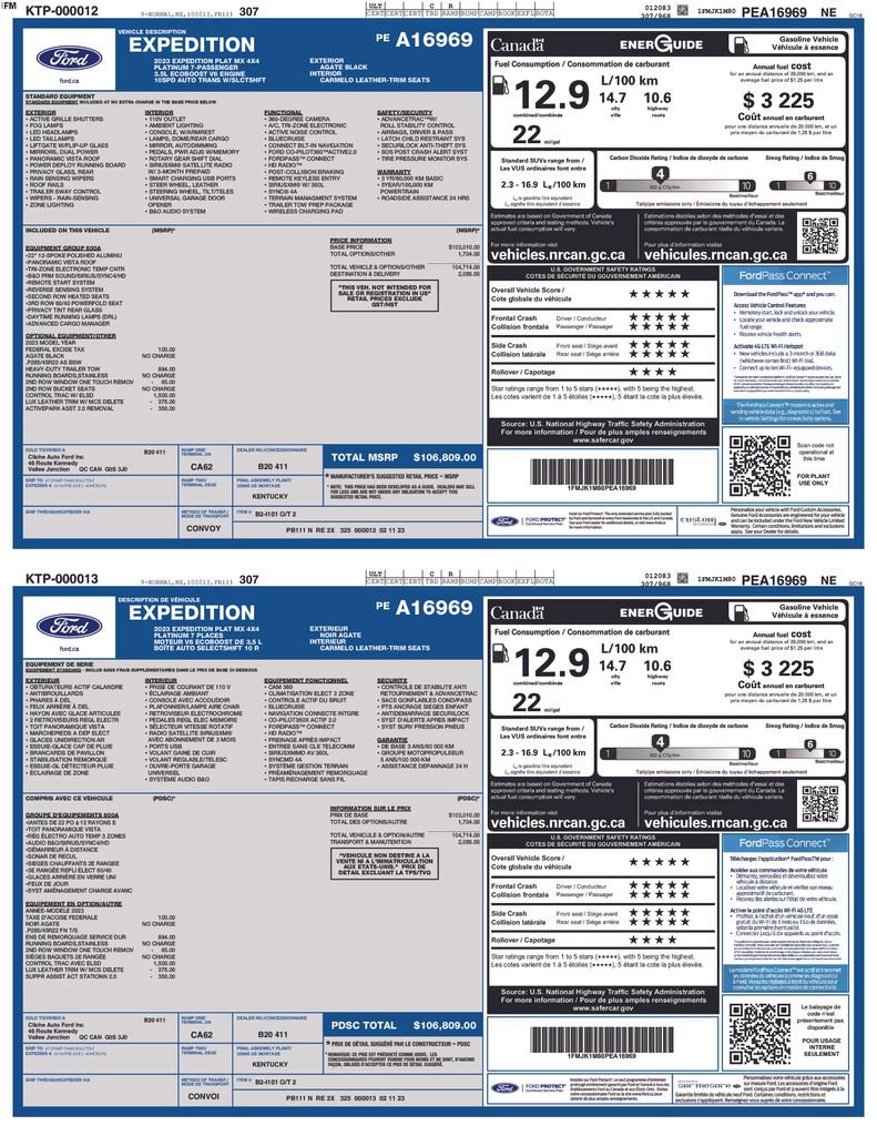 Used 2023 Ford Expedition Max Platinum AWD/4WD image 84