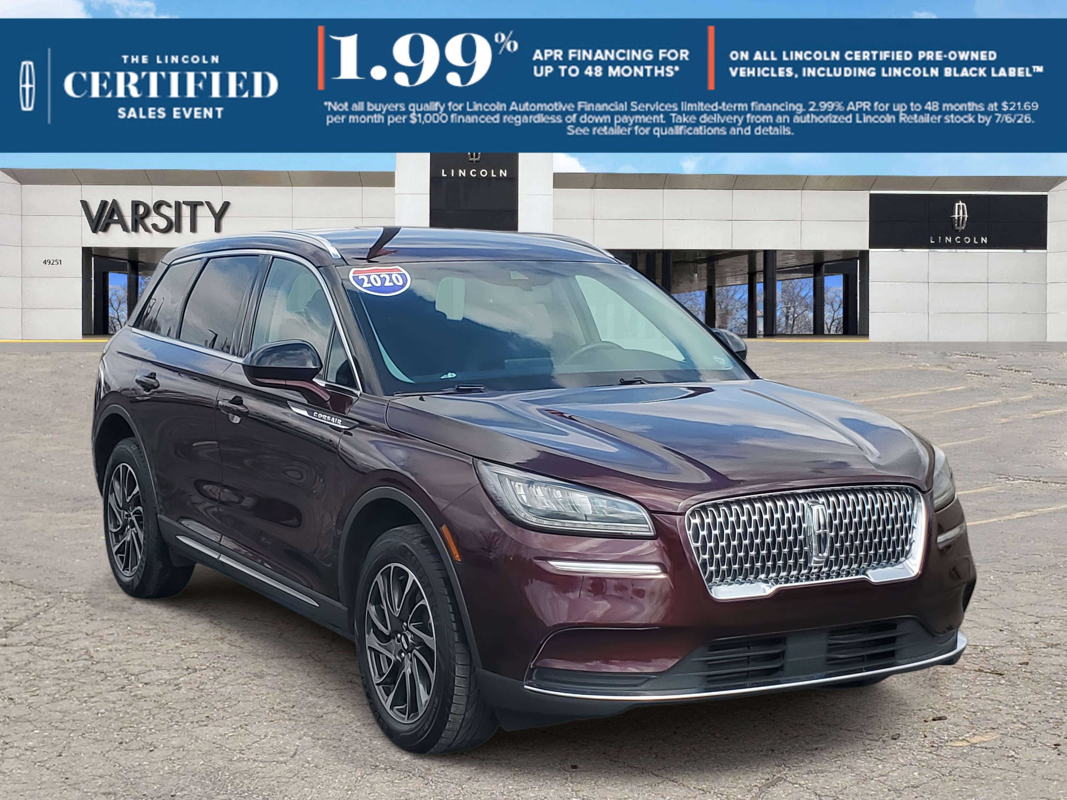 Certified 2020 Lincoln Corsair FWD w/ Equipment Group 101A