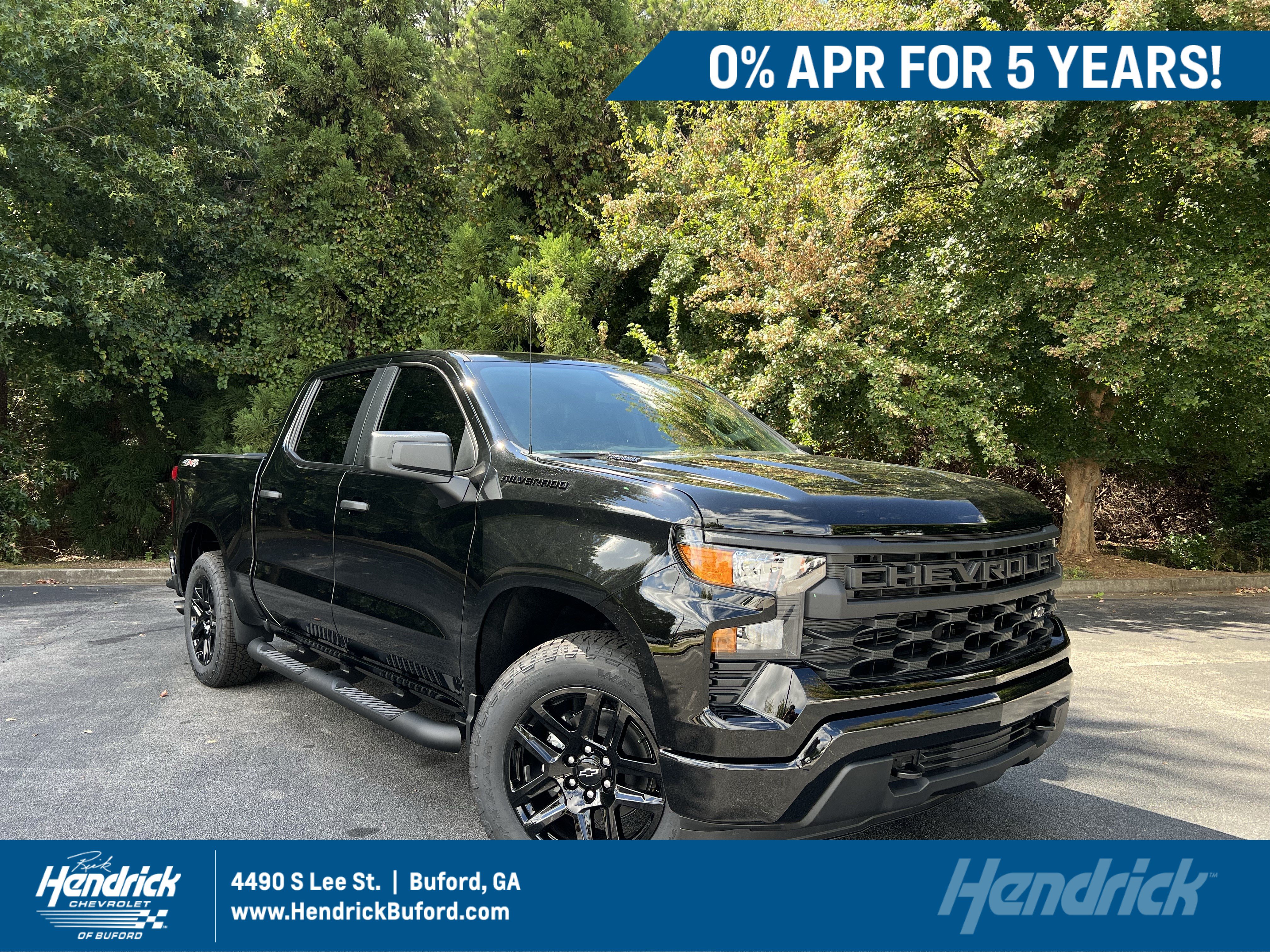 New 2026 Chevrolet Silverado 1500 Custom w/ Turbomax Blackout Package AWD/4WD image 1