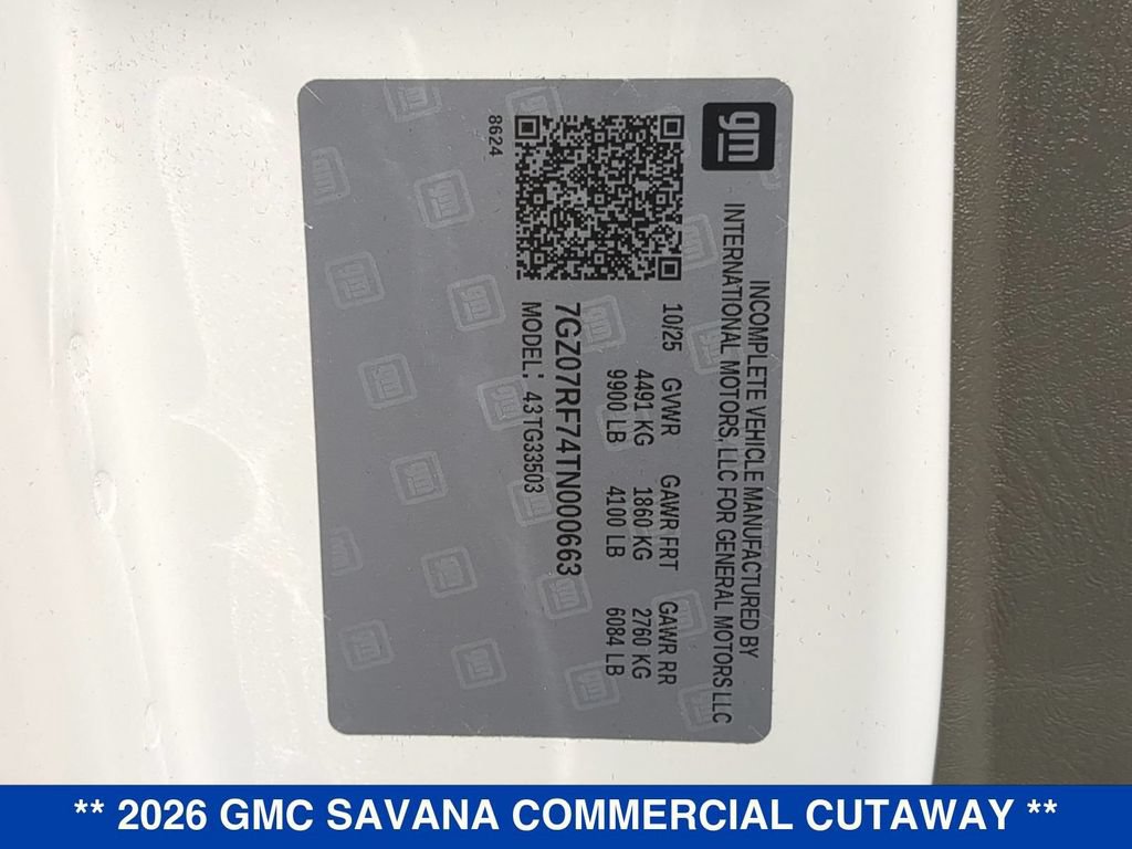 New 2026 GMC Savana 3500 w/ Power Convenience Package RWD image 21