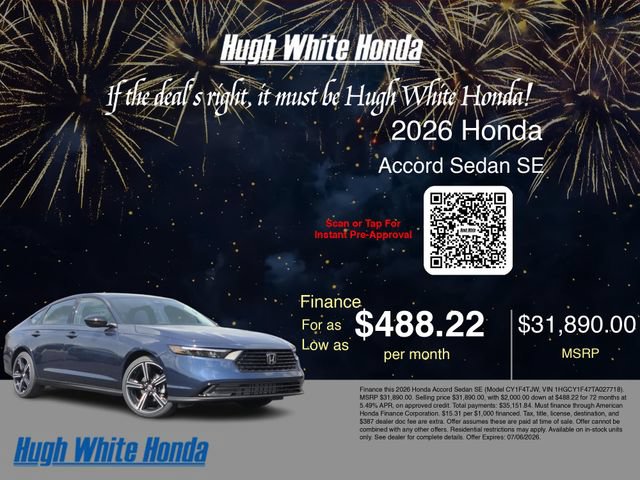 New 2026 Honda Accord SE image 3