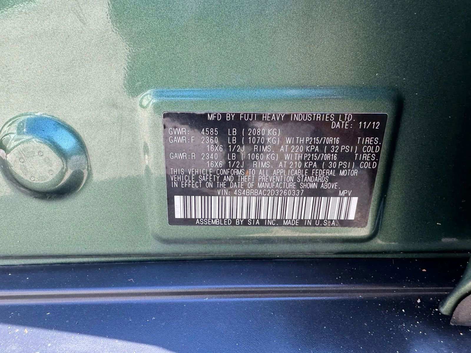 Used 2013 Subaru Outback 2.5i AWD/4WD image 31