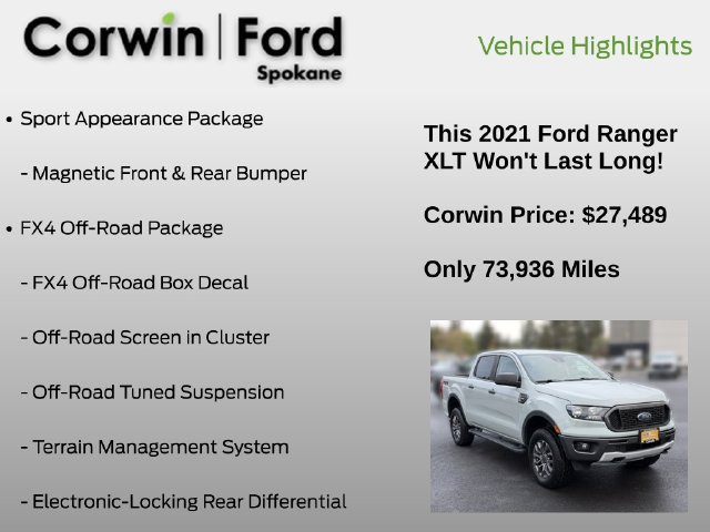 Used 2021 Ford Ranger XLT w/ Equipment Group 302A High AWD/4WD image 19