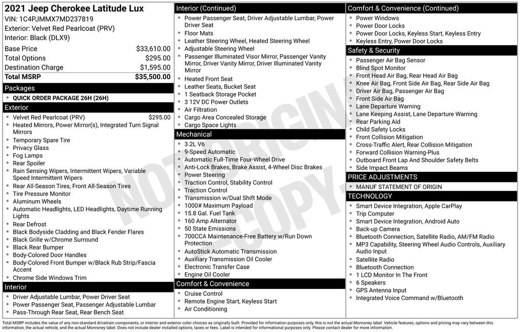 Used 2021 Jeep Cherokee Latitude Lux image 4