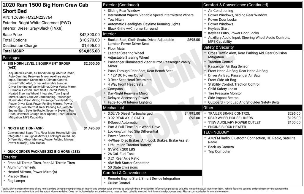 Certified 2020 RAM 1500 Big Horn AWD/4WD image 43