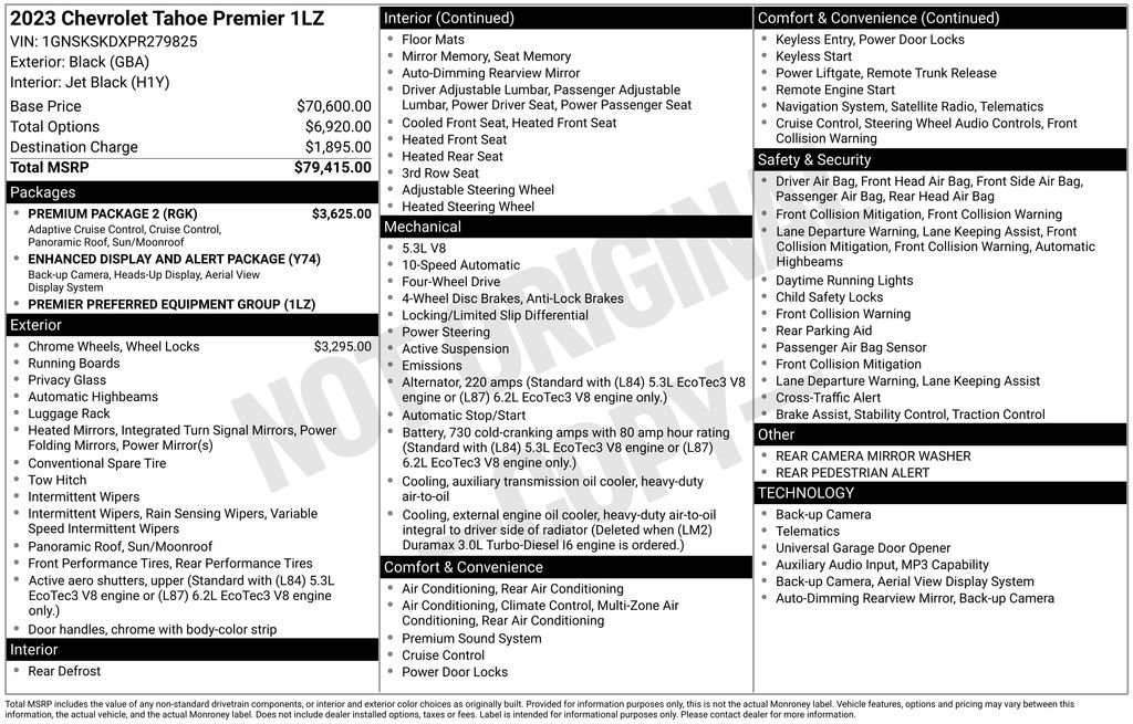 Used 2023 Chevrolet Tahoe Premier w/ Premium Package 2 AWD/4WD image 31