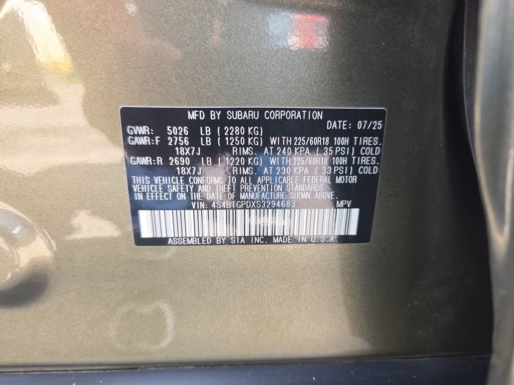 Certified 2025 Subaru Outback Touring XT AWD/4WD image 44