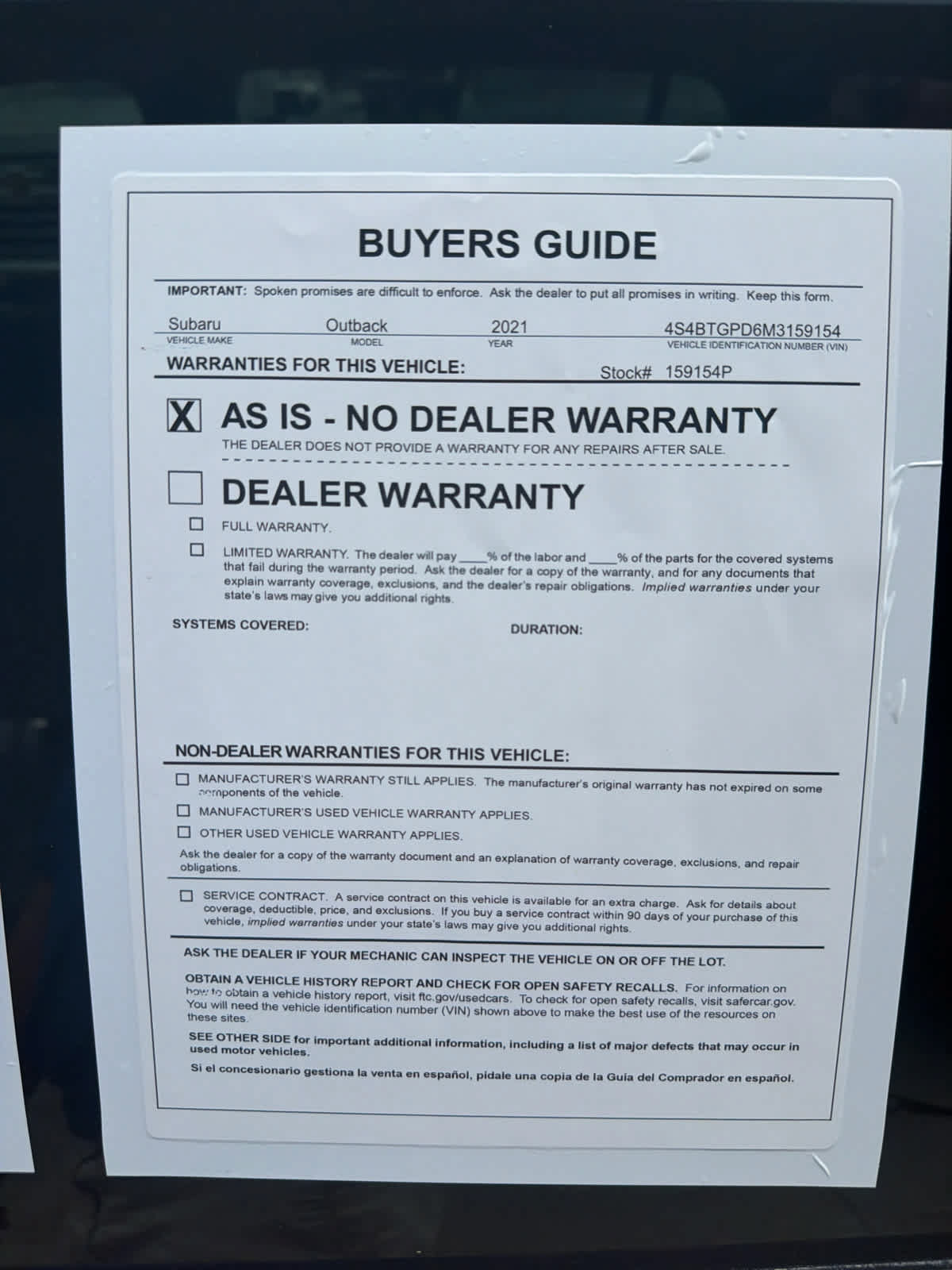 Used 2021 Subaru Outback Touring XT AWD/4WD image 32