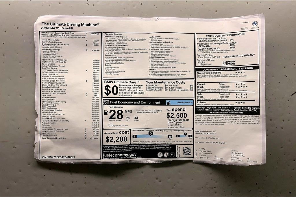 New 2026 BMW X1 xDrive28i w/ Technology Package image 12