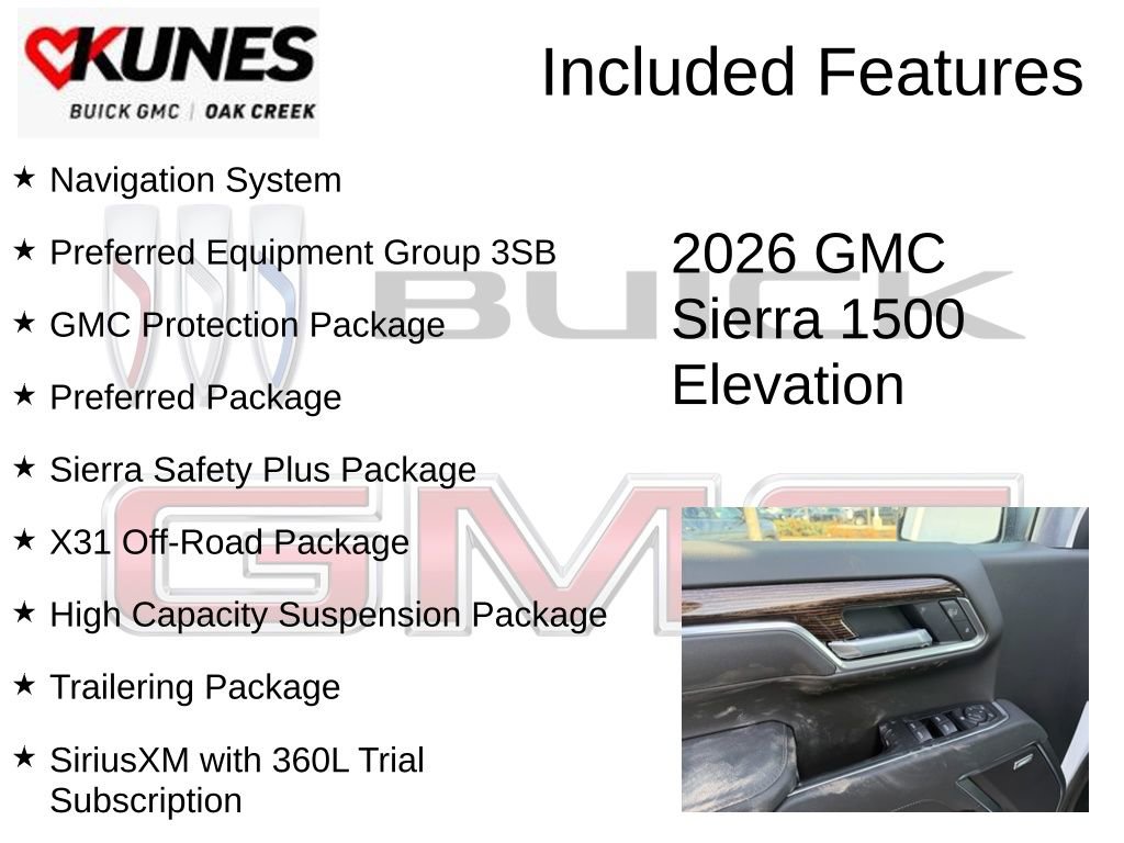 New 2026 GMC Sierra 1500 Elevation w/ Preferred Package AWD/4WD image 2