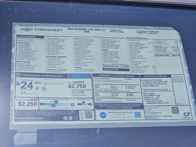 New 2026 Chevrolet Silverado 1500 LTZ AWD/4WD image 18