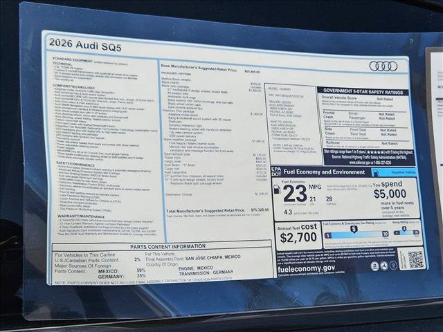 New 2026 Audi SQ5 Premium Plus AWD/4WD image 18