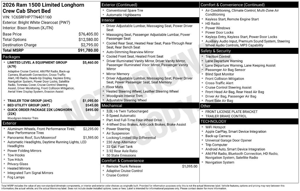 New 2026 RAM 1500 Limited AWD/4WD image 3