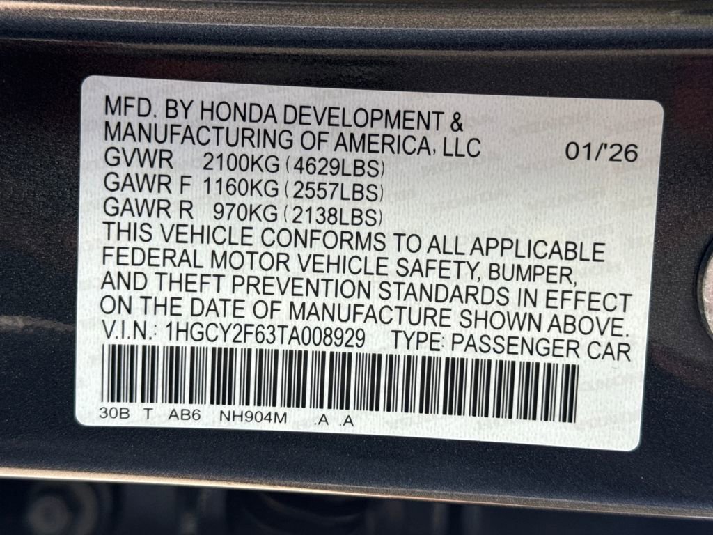 New 2026 Honda Accord EX-L image 28