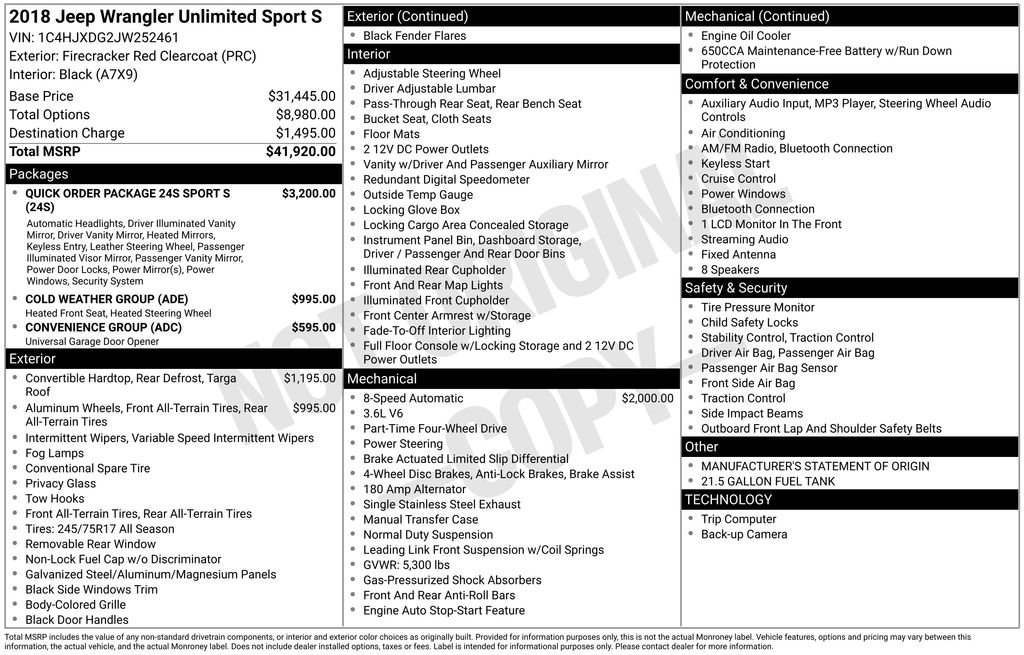 Used 2018 Jeep Wrangler Unlimited Sport S image 5