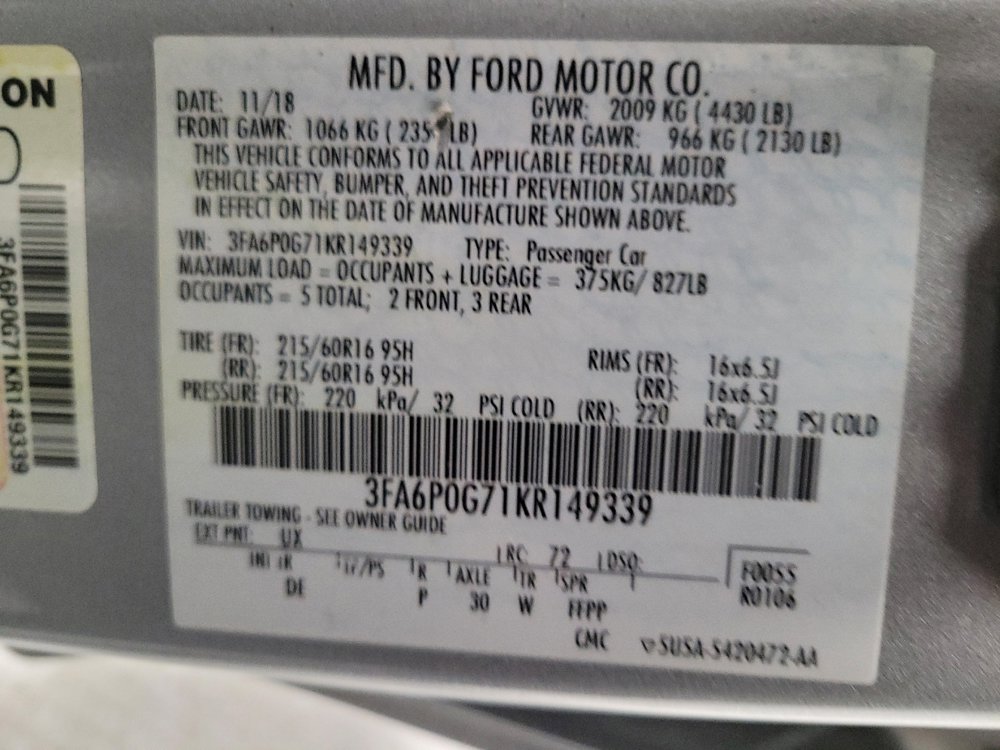 Used 2019 Ford Fusion S image 33