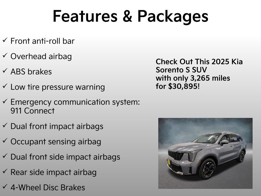 Used 2025 Kia Sorento S w/ Panoramic Sunroof Package AWD/4WD image 13