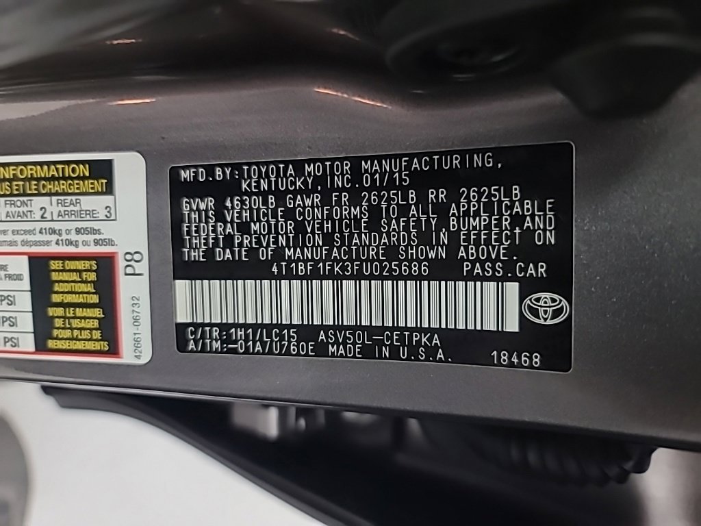 Used 2015 Toyota Camry XSE FWD image 37