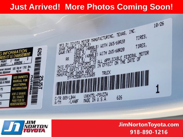 New 2026 Toyota Tundra 1794 Edition AWD/4WD image 19