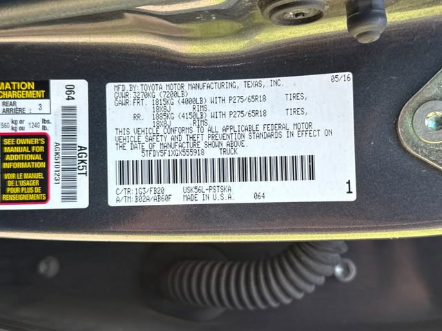 Used 2016 Toyota Tundra SR5 w/ TRD Off Road Package AWD/4WD image 20