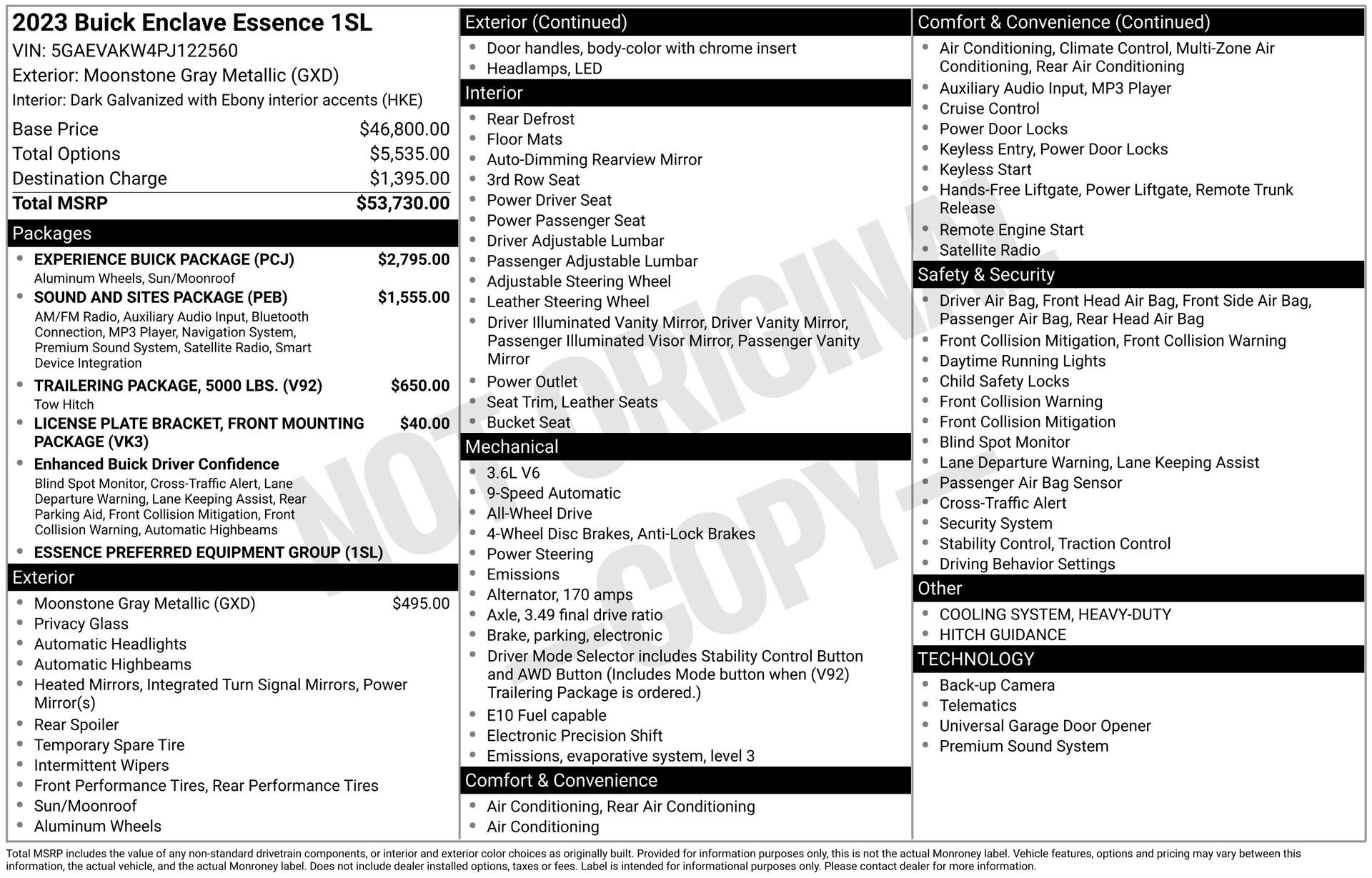 Used 2023 Buick Enclave Essence w/ Experience Buick Package image 41